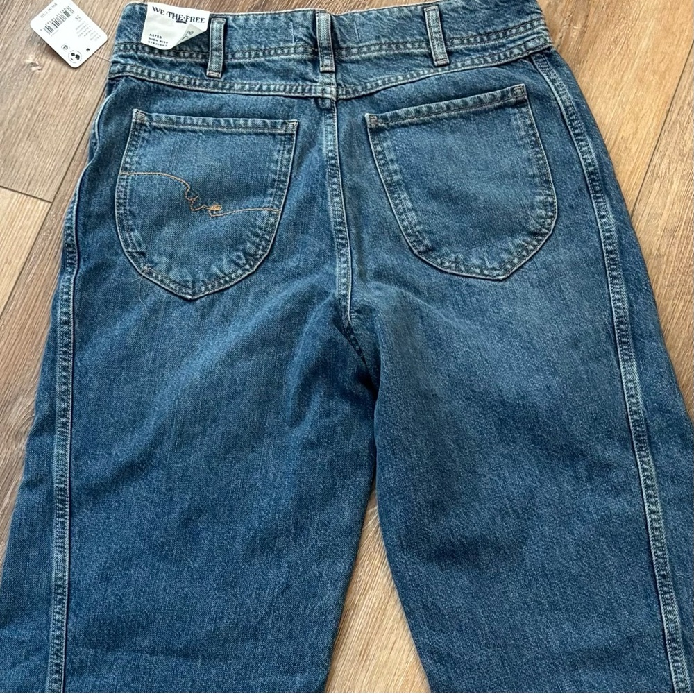 New WE THE FREE ASTER SWARM High‎ Rise Straight Denim Jeans NEW - Picture 13 of 16